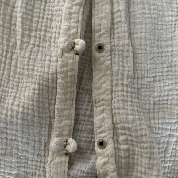 We the Free free people gauze cream colored button up shirt - Picture 5 of 8